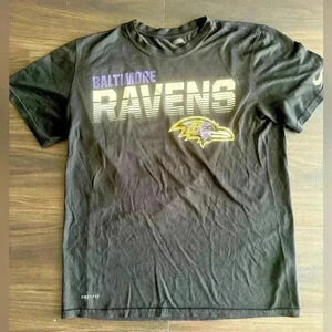 Nike Men's Active T-shirt Black Medium Baltimore Ravens Multiple Wears
